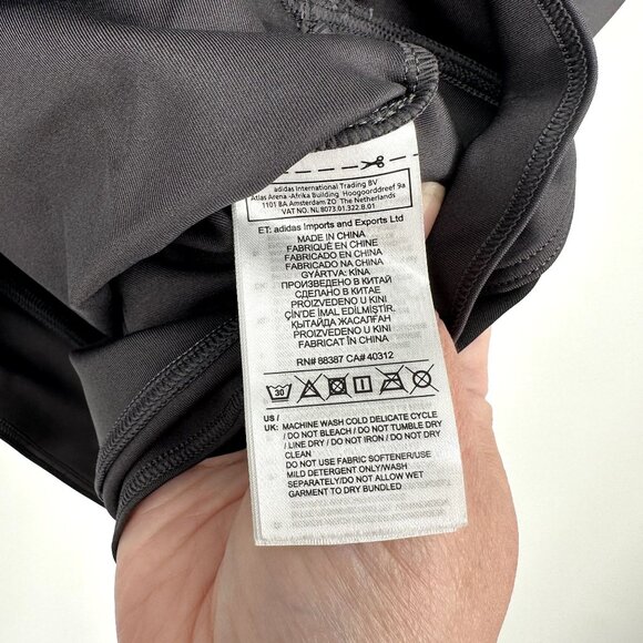 Adidas x Stella McCartney Tee Shirt Lycra FitSense‎ Training Gray Size 2XS - Picture 7 of 7